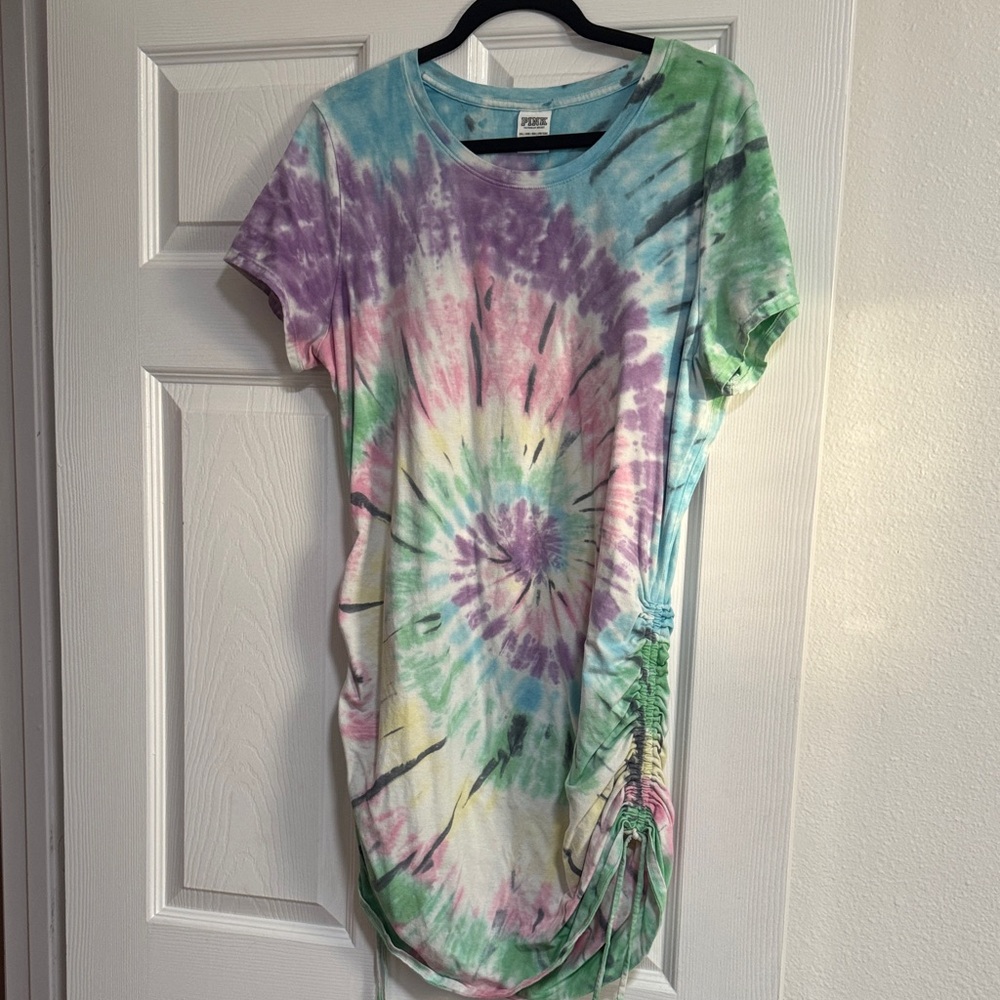 PINK Victoria's Secret Tie-Dye Midi Dress - Purple, Green, Blue